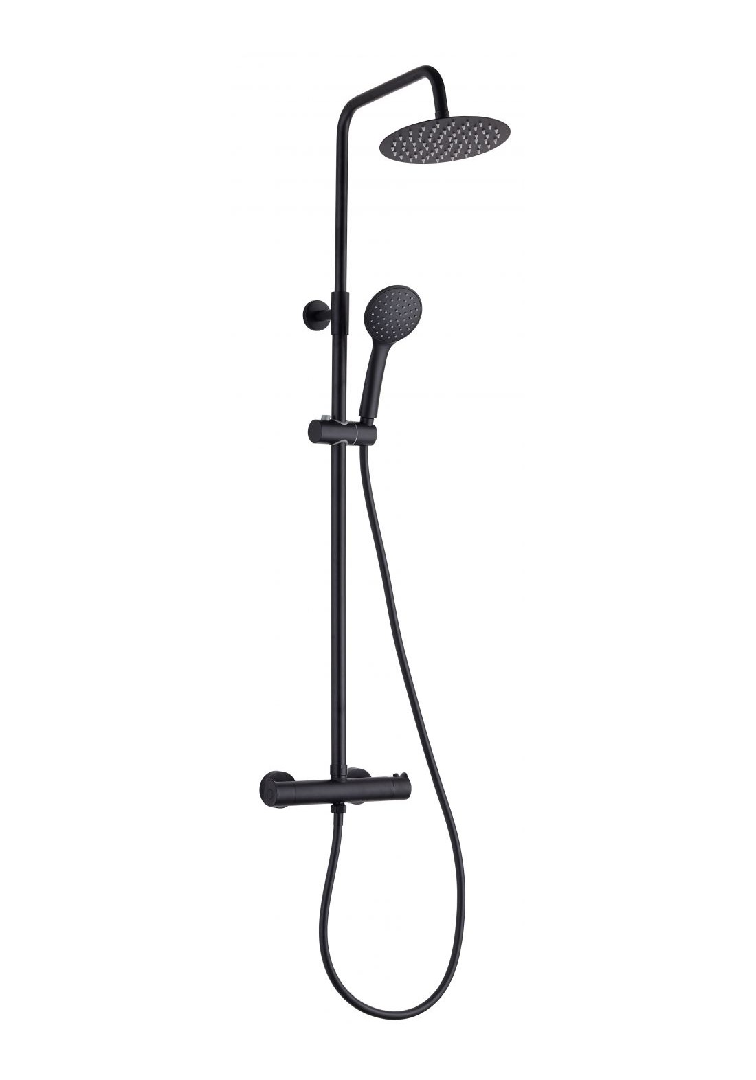 COLUMNA DUCHA ERGOS TERMOSTATICA ROCIADOR Ø 25 NEGRO