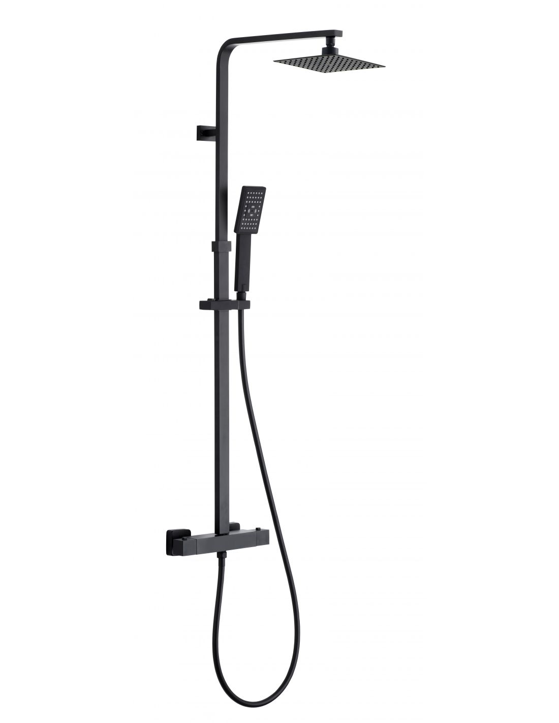 COLUMNA DUCHA SKARA TERMOSTATICA ROCIADOR Ø 25 NEGRO