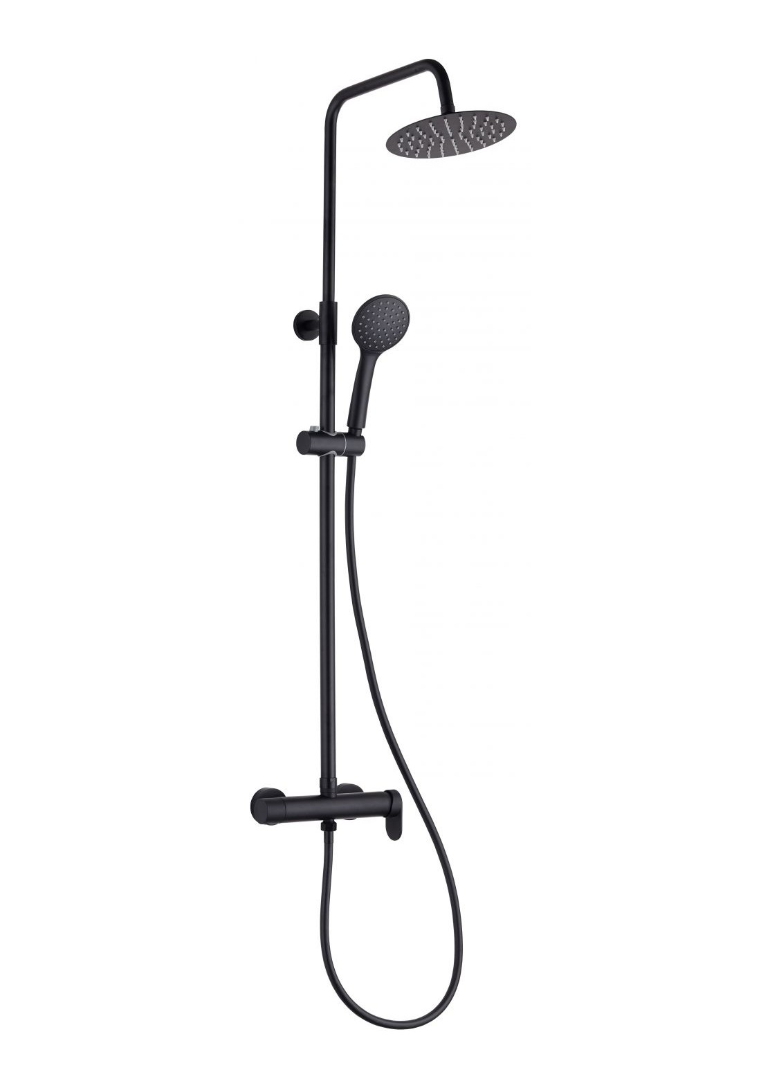 COLUMNA DUCHA ERGOS DIST INT ROCIADOR Ø 25 NEGRO