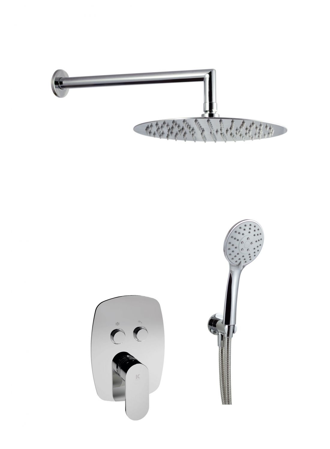 CONJUNTO DUCHA EMPO PULSADOR 2 VIAS PARED LEGEND