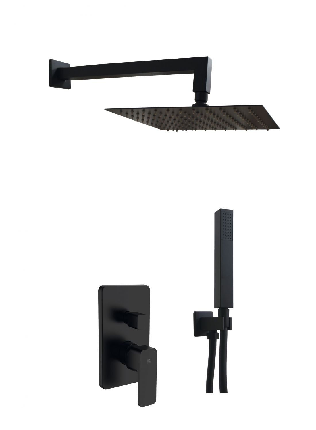 CONJUNTO DUCHA EMPO 2 VIAS PARED SKARA NEGRO