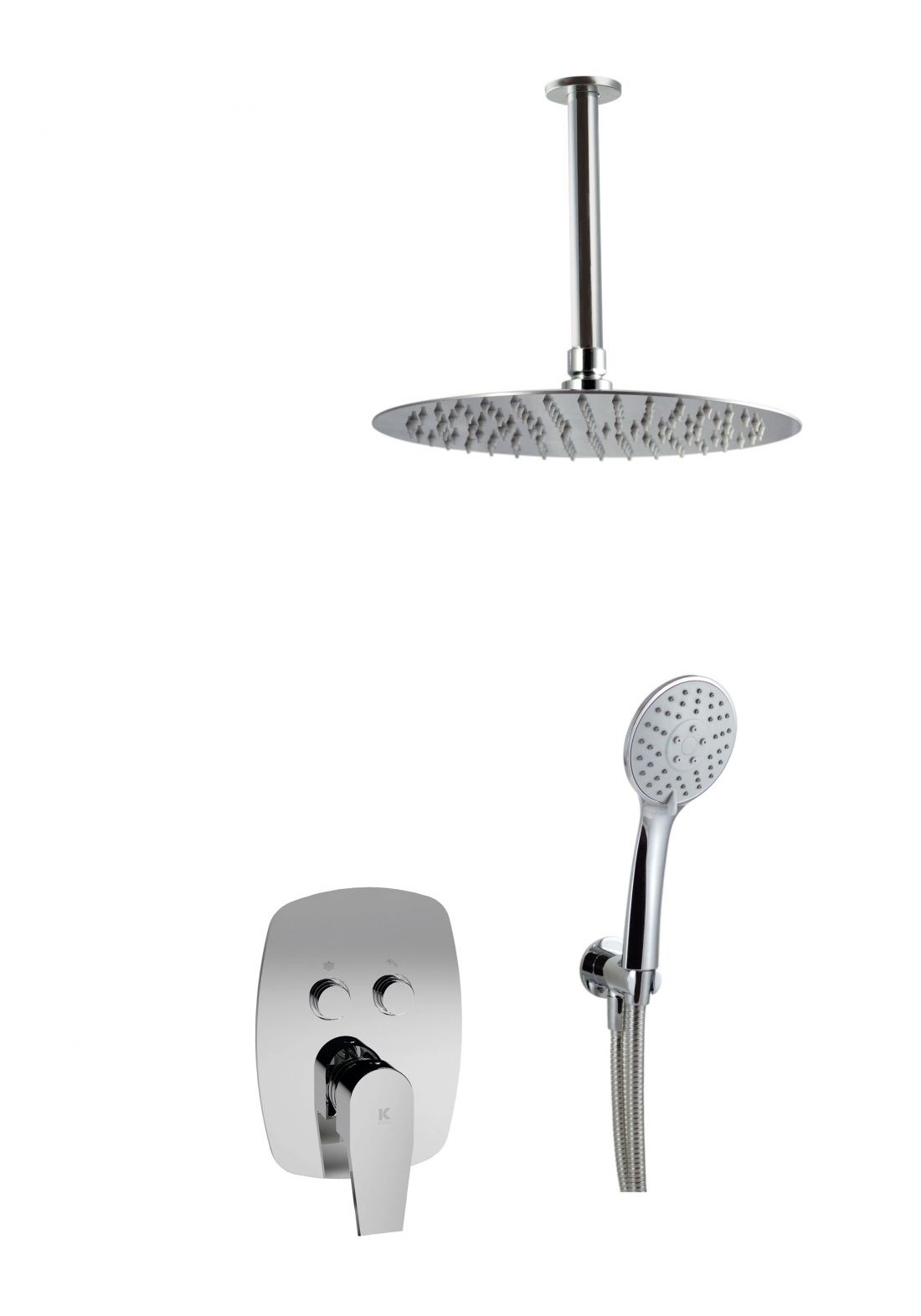 CONJUNTO DUCHA EMPO PULSADOR 2 VIAS TECHO ARVET